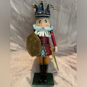 Vintage Traditional Christmas Nutcracker Figurine 19” tall 8” wide.